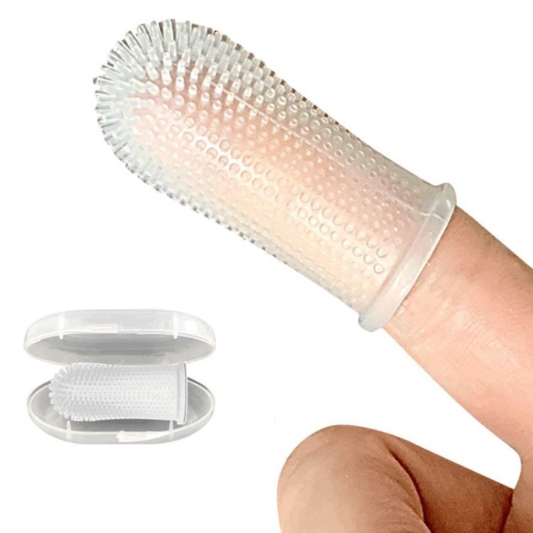 Pet Silicone Teeth Scaffolding Oral Cleaning Toothbrush(White)