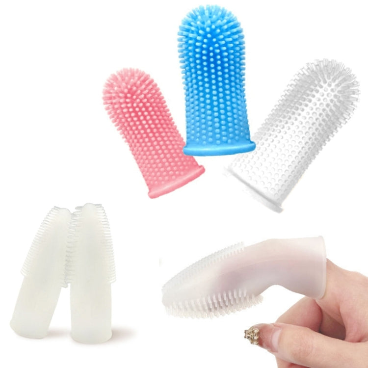 Pet Silicone Teeth Scaffolding Oral Cleaning Toothbrush(Blue)