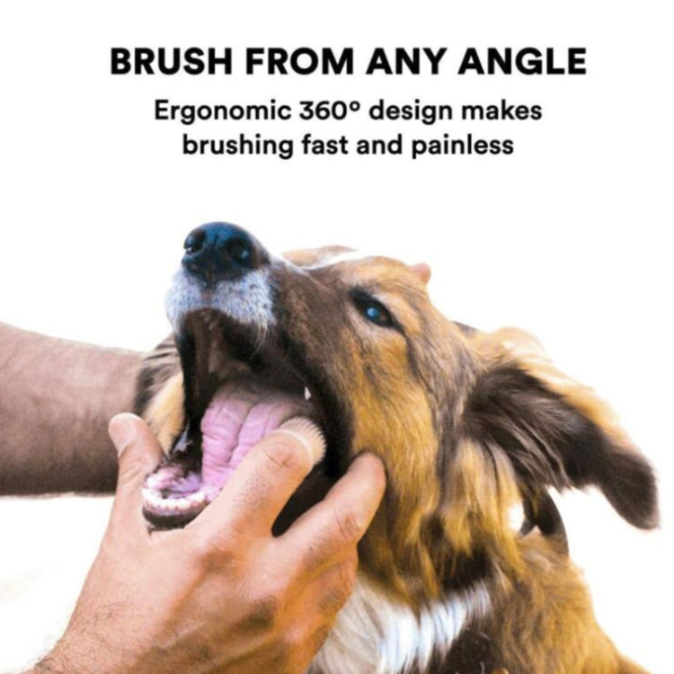 Pet Silicone Teeth Scaffolding Oral Cleaning Toothbrush(White)