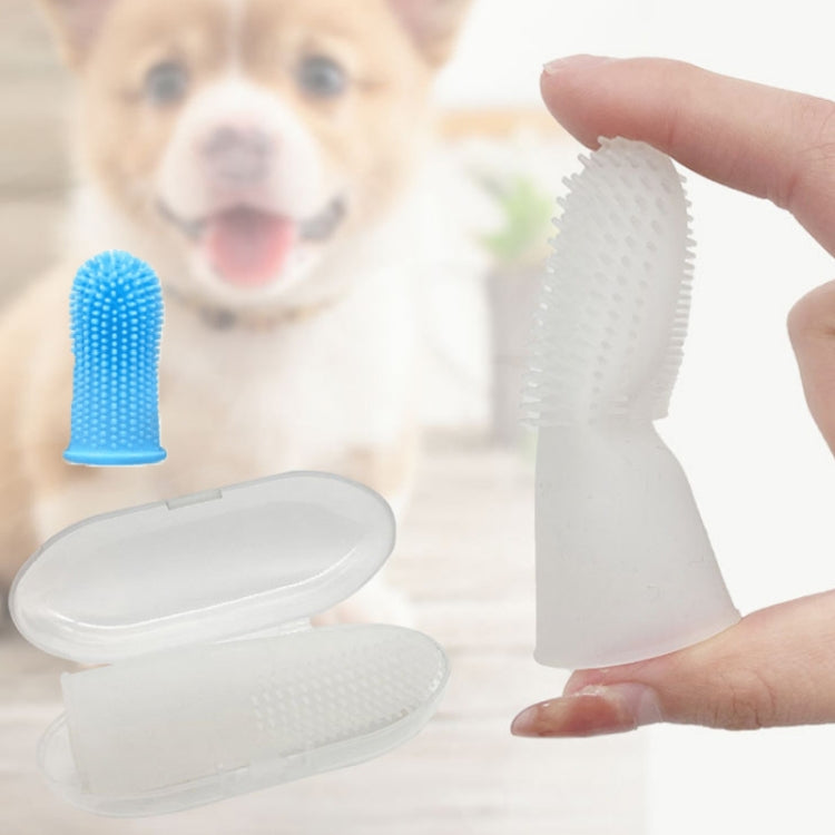Pet Silicone Teeth Scaffolding Oral Cleaning Toothbrush(White)