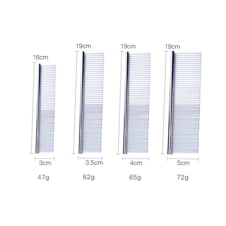 Stainless Steel Pet Comb Pet Hair Comb, Specification: XS