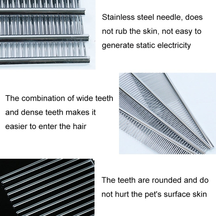 Stainless Steel Pet Comb Pet Hair Comb, Specification: XS