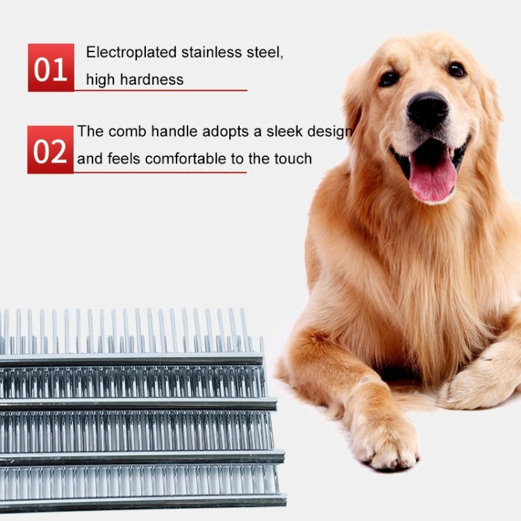 Stainless Steel Pet Comb Pet Hair Comb, Specification: XS
