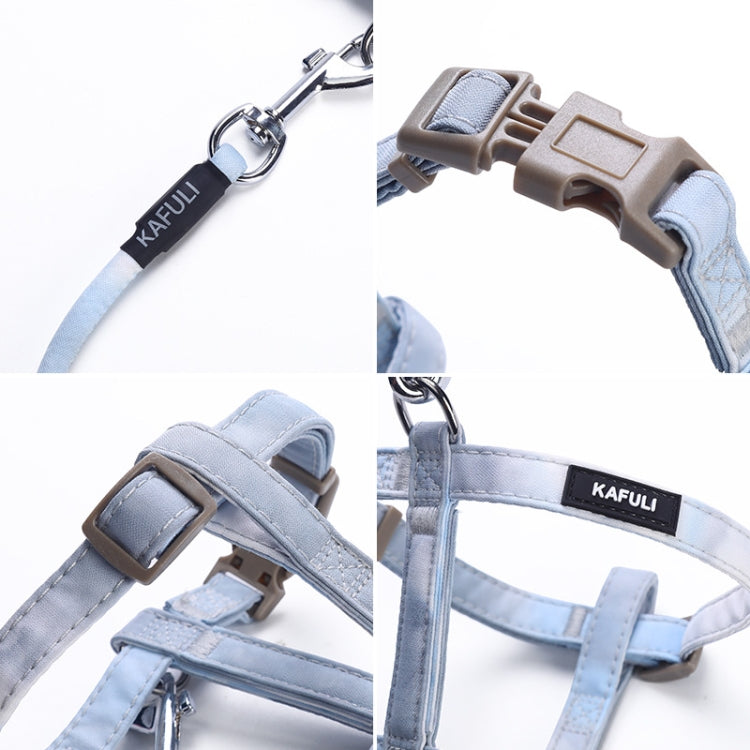 KAFULI Pet Adjustable I-Shape Harness Leash, Size: S(Gradient Blue)