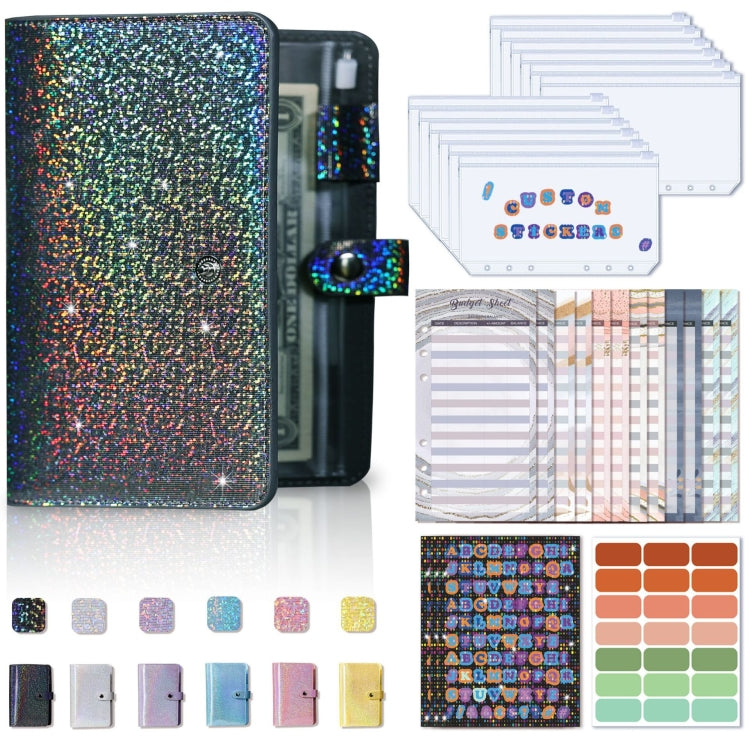 A6 Gypsophila Loose-leaf Bookkeeping Notebook Cash Budget Hand Book(Space Gray)