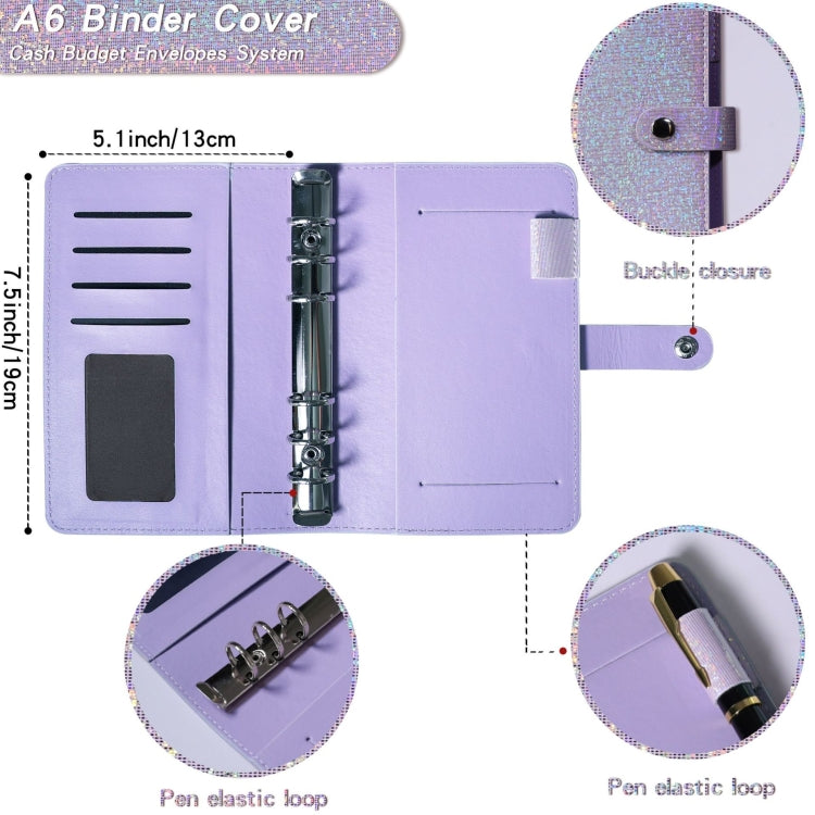 A6 Gypsophila Loose-leaf Bookkeeping Notebook Cash Budget Hand Book(Space Gray)