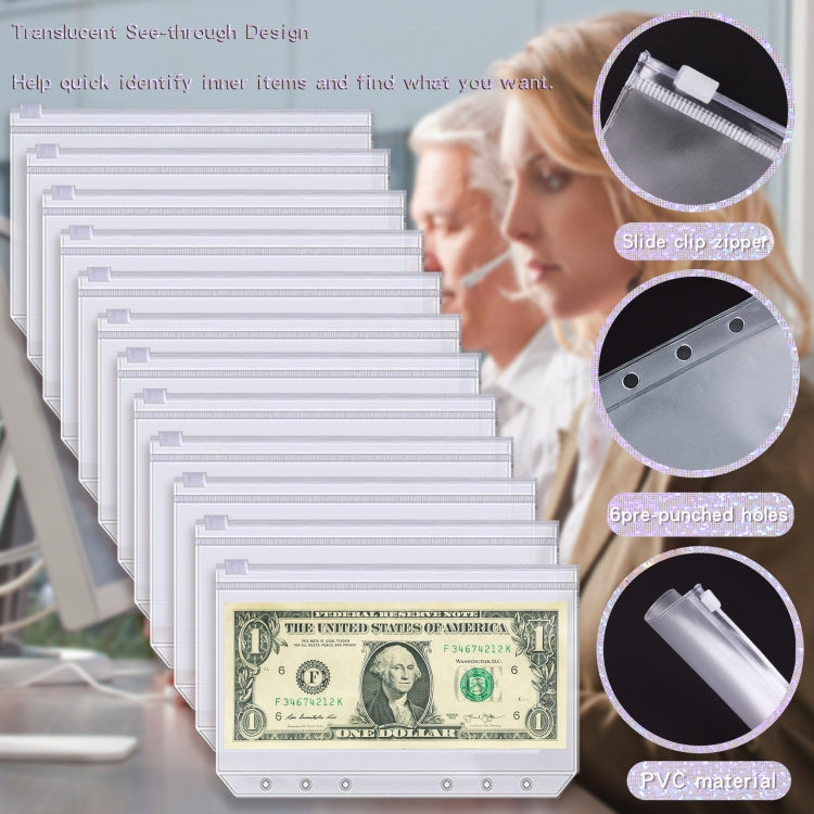 A6 Gypsophila Loose-leaf Bookkeeping Notebook Cash Budget Hand Book(Silver White)
