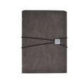 A5 Business Loose-leaf Notebook Office Stationery Leather PU Notepad(Light Coffee)