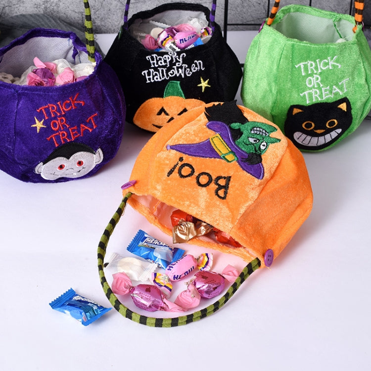 Candy Bags Children'S Gift Cloth Bag For Halloween(Black Cat)