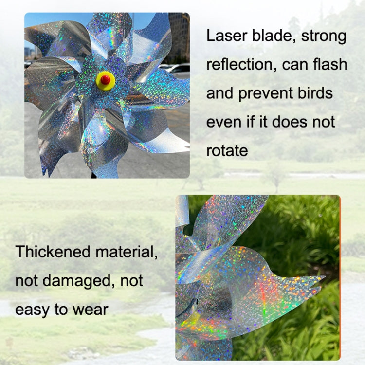 Balcony Garden Farmland Bird Catcher Reflector Anti-bird Laser Windmill, Style: Eight