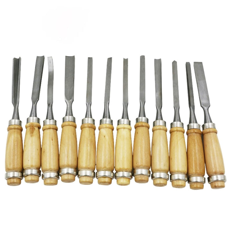 12 PCS / Set Knife Carving Knife Woodworking Chisel Root Carving Wood Carving Tools