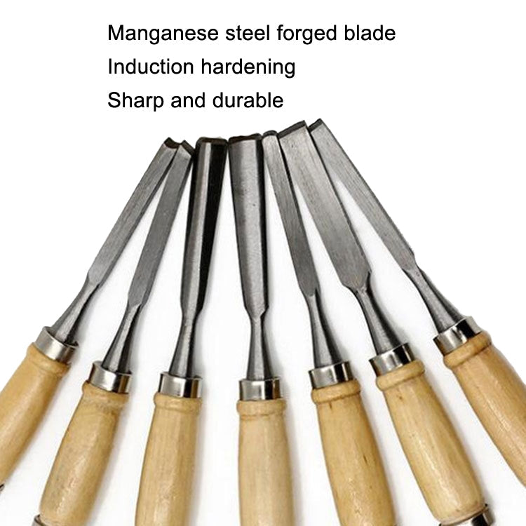 12 PCS / Set Knife Carving Knife Woodworking Chisel Root Carving Wood Carving Tools