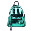 TINYAT T9051 Ladies Jelly Bag Waterproof PVC Transparent Backpack Beach Travel Backpack(Green)