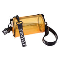TINYAT  T9058 PVC Transparent Jelly Bag Ladies Messenger Bag Mini Cylinder Phone Bag(Orange)