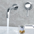 In-wall Hidden Concealed Faucet Hot and Cold Copper Mixing Valve, Specification: Silver Split