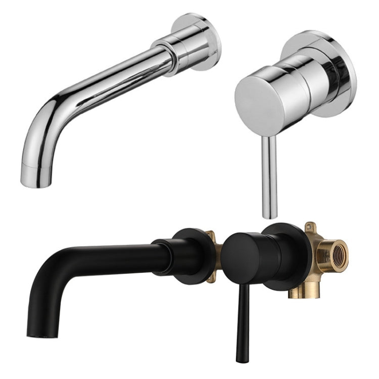 In-wall Hidden Concealed Faucet Hot and Cold Copper Mixing Valve, Specification: Black Split