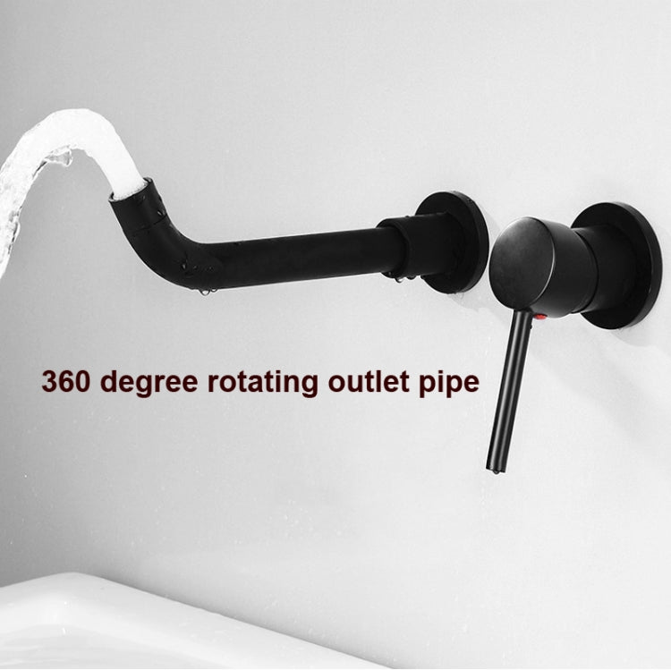 In-wall Hidden Concealed Faucet Hot and Cold Copper Mixing Valve, Specification: Black Split