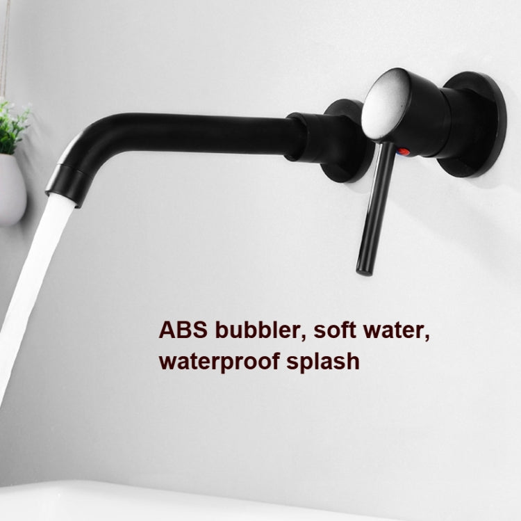 In-wall Hidden Concealed Faucet Hot and Cold Copper Mixing Valve, Specification: Black Split