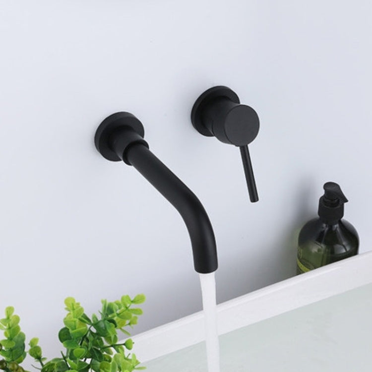 In-wall Hidden Concealed Faucet Hot and Cold Copper Mixing Valve, Specification: Black Split