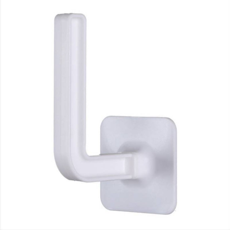 10pcs No Punching Traceless Sticker L-shaped Hook Wall Hanging Rack(White Hook+No Trace Glue)