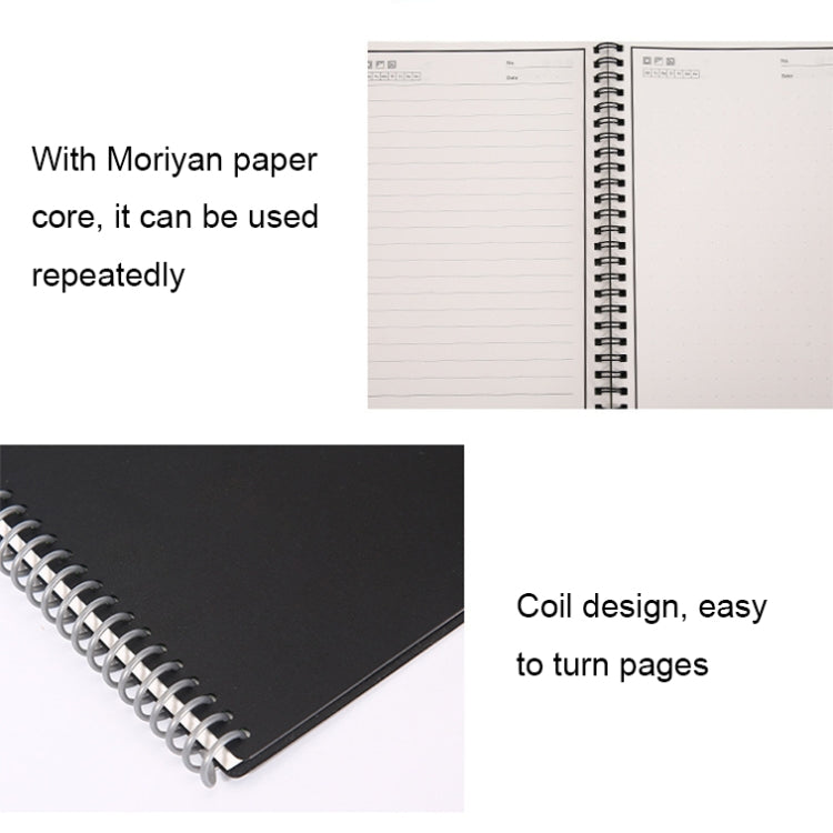 KCA02 Erasable Waterproof Coil Notebook, Spec: A5 Iron Ring no LOGO