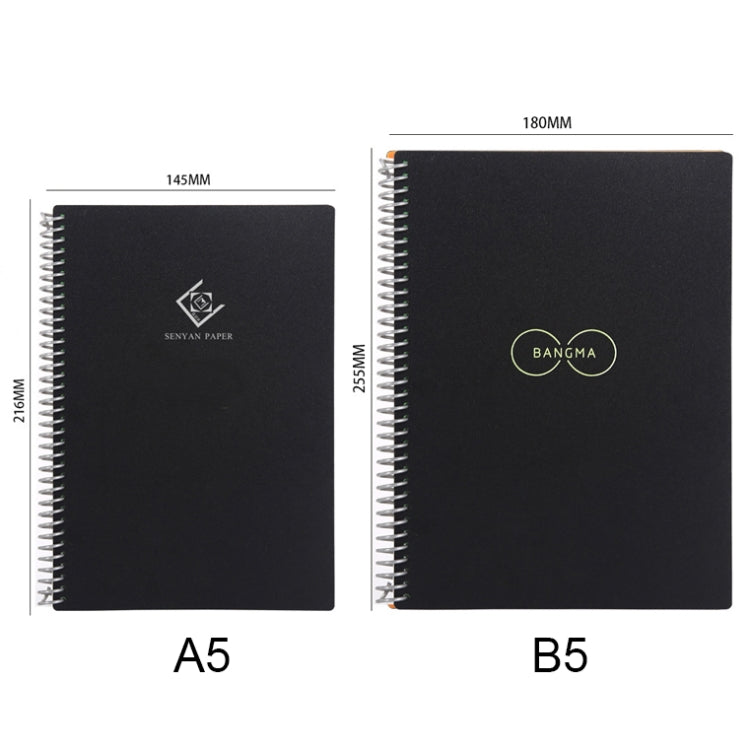 KCA02 Erasable Waterproof Coil Notebook, Spec: A5 Note Type