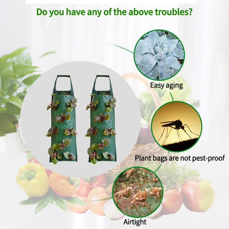 Multi-Port Grow Bags For Plant Strawberry Potato Hanging Planting Pots, Size: 6 Port