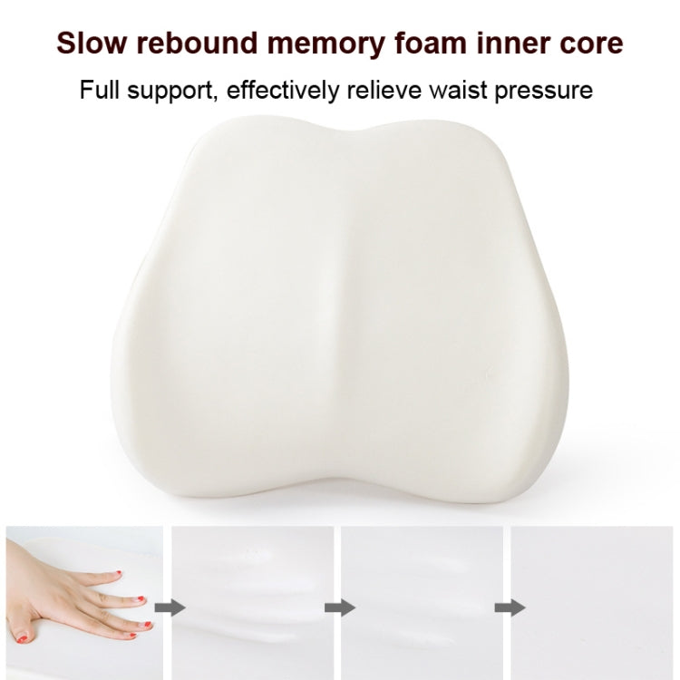 Memory Foam Lumbar Pillow Office Seat Lumbar Cushion(Lemon Yellow)