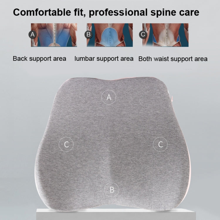 Memory Foam Lumbar Pillow Office Seat Lumbar Cushion(Green)