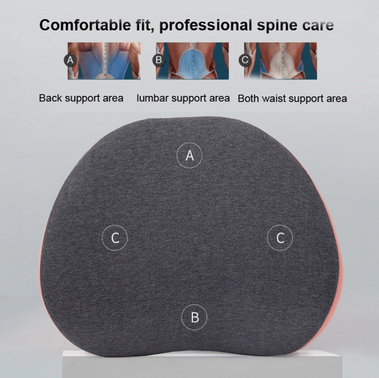 Office Memory Foam Waist Support Cushion Waist Support Pillow(Lotus Pink)