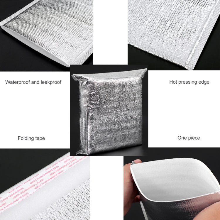 2 PCS Aluminum Foil Storage Bag With Tape For Thermal Insulation And Cold Storage of Food(35x45x0.3cm)