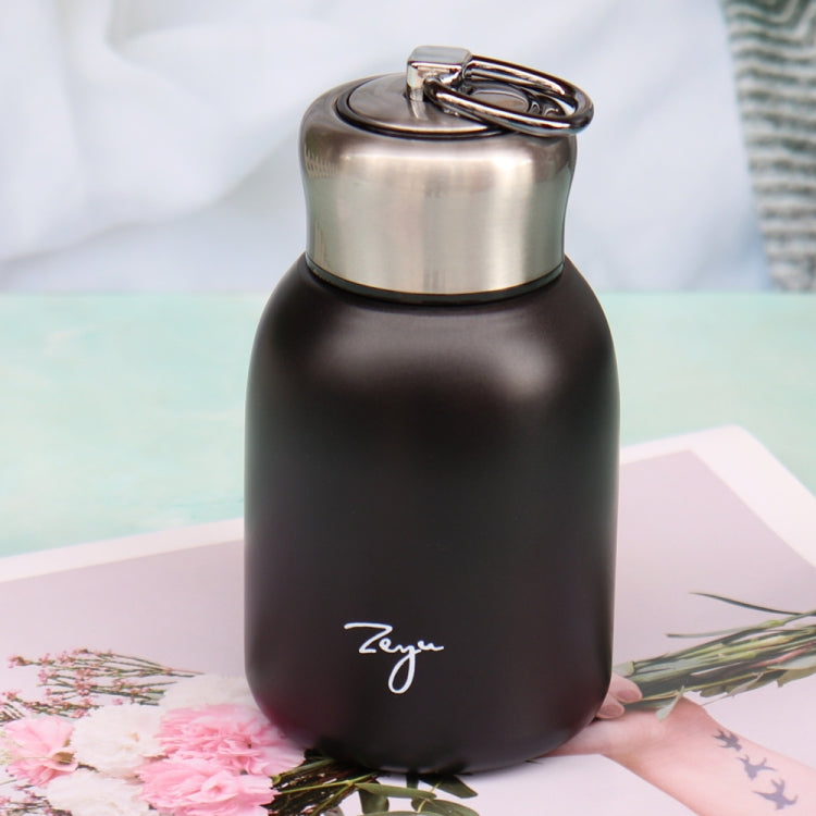 280ml 304 Stainless Steel Handle Vacuum Insulation Cup Big Belly Gift Cup(Black)