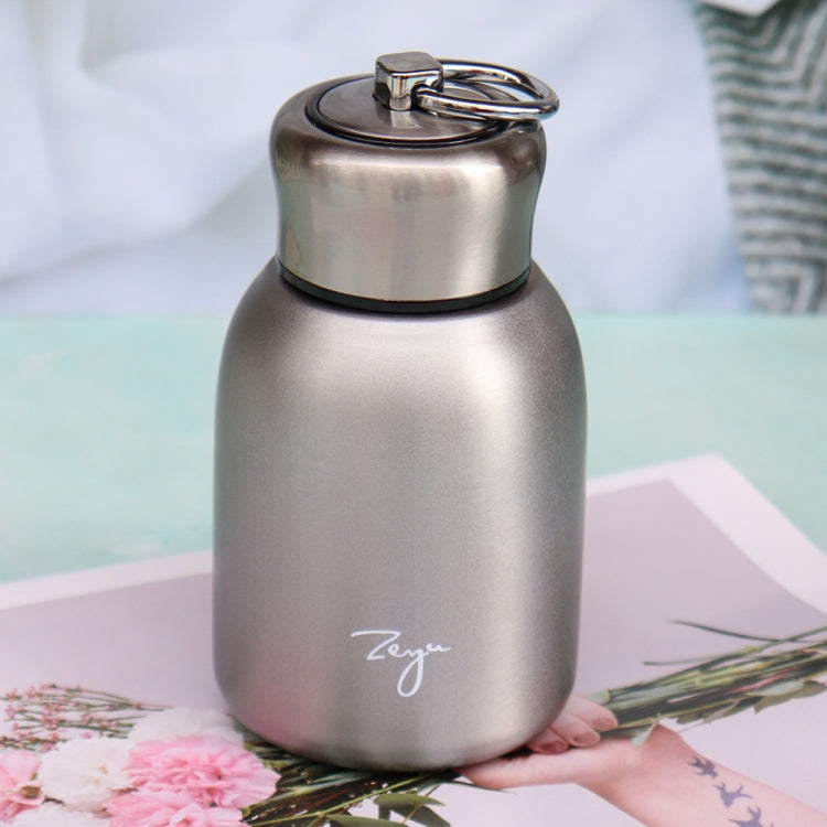 280ml 304 Stainless Steel Handle Vacuum Insulation Cup Big Belly Gift Cup(Silver)