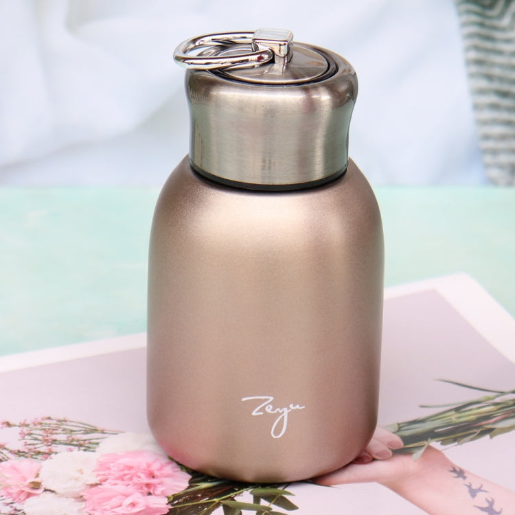 280ml 304 Stainless Steel Handle Vacuum Insulation Cup Big Belly Gift Cup(Rose Gold)