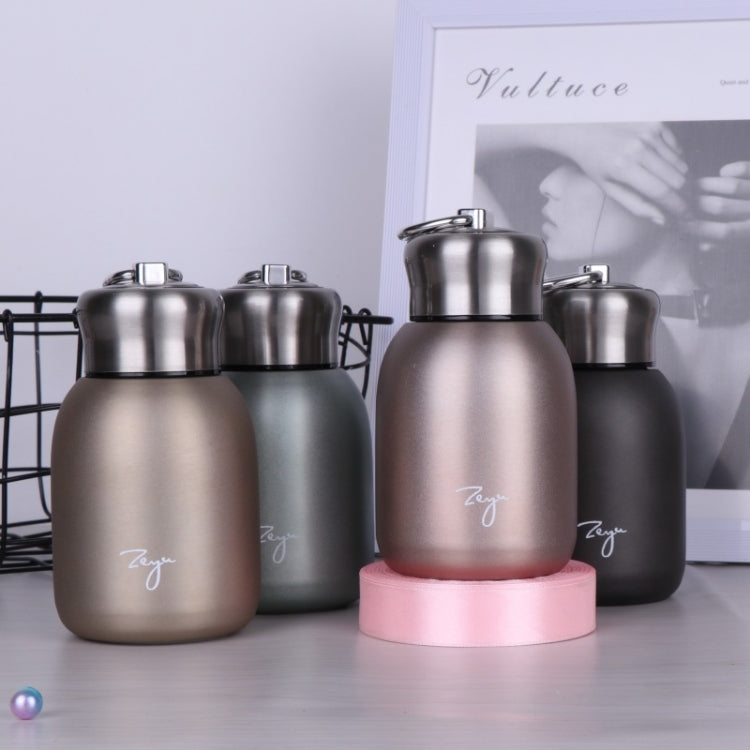 280ml 304 Stainless Steel Handle Vacuum Insulation Cup Big Belly Gift Cup(Rose Gold)