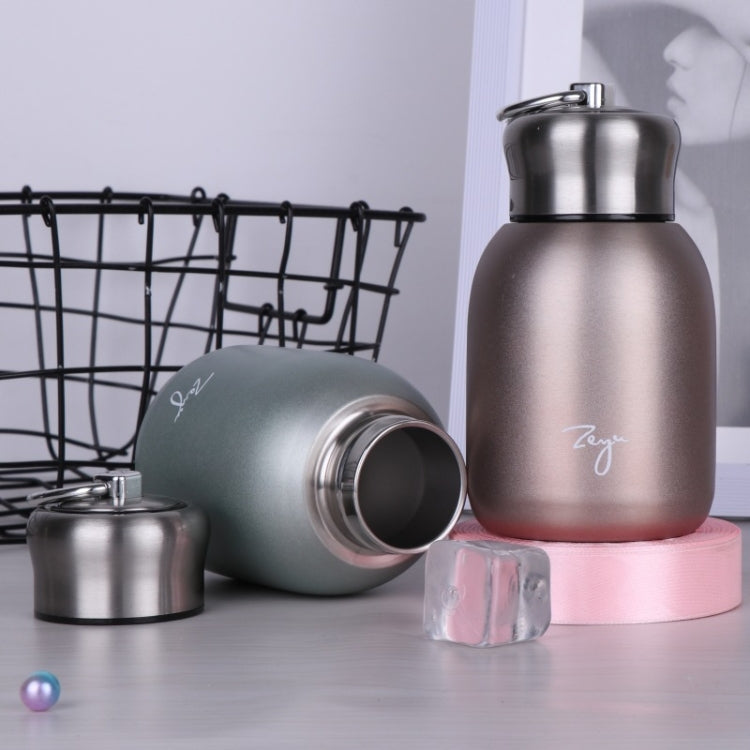 280ml 304 Stainless Steel Handle Vacuum Insulation Cup Big Belly Gift Cup(Green)
