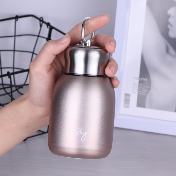 280ml 304 Stainless Steel Handle Vacuum Insulation Cup Big Belly Gift Cup(Silver)