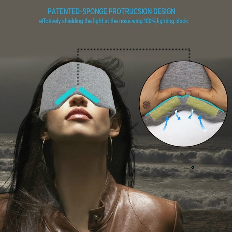 Oversized Cotton Breathable Blackout Sleep Eye Mask(Gray)