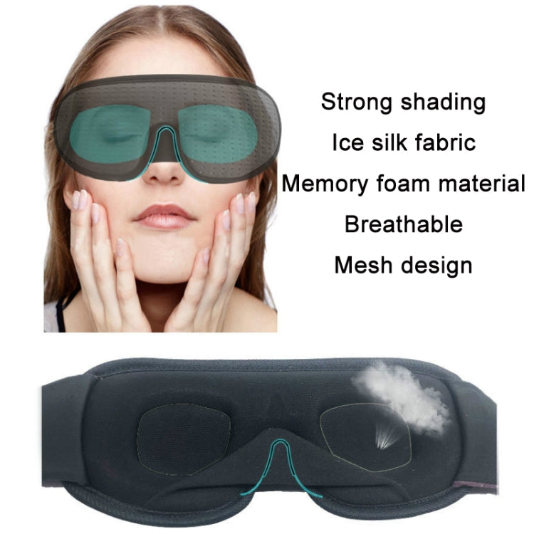 3D Breathable Shading Eye Protection Sleep Eye Mask(Navy)