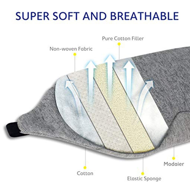 Wire Nose Adjustable Breathable Sleeping Eye Mask(Gray)