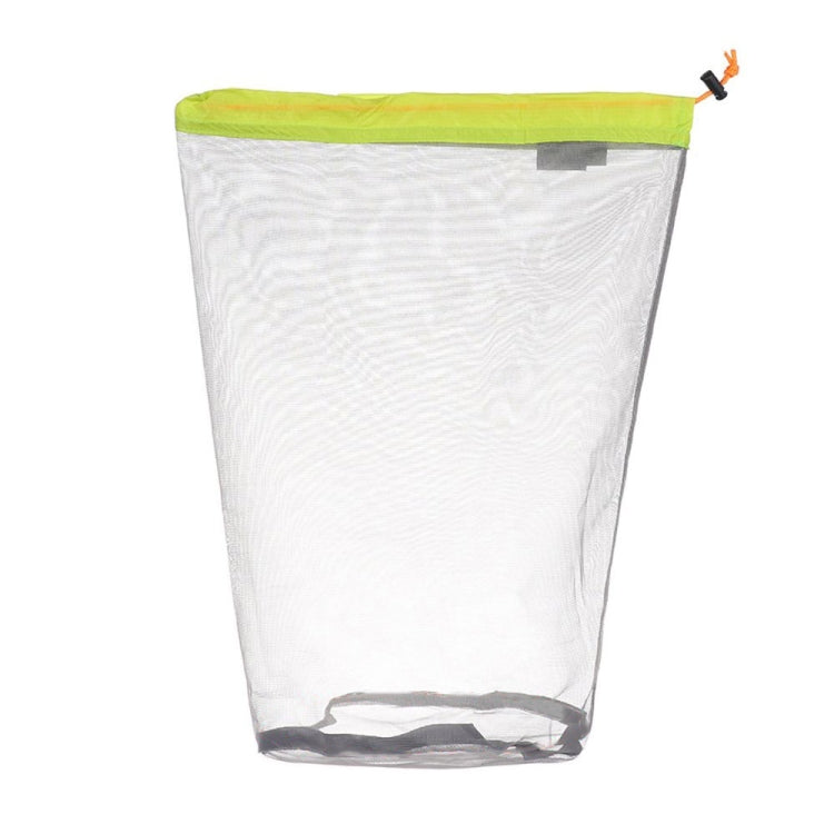 LUCKSTONE WSD2005020 Lightweight Mesh Organizing Storage Bag, Size: L (Gray Green)