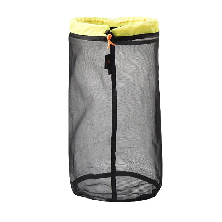 LUCKSTONE WSD2005020 Lightweight Mesh Organizing Storage Bag, Size: L (Black Green)