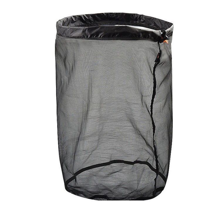 LUCKSTONE WSD2005020 Lightweight Mesh Organizing Storage Bag, Size: XXL (Black Black)