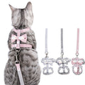 Bow-knot Anti-breakaway Adjustable Cat Leash S(Grey)
