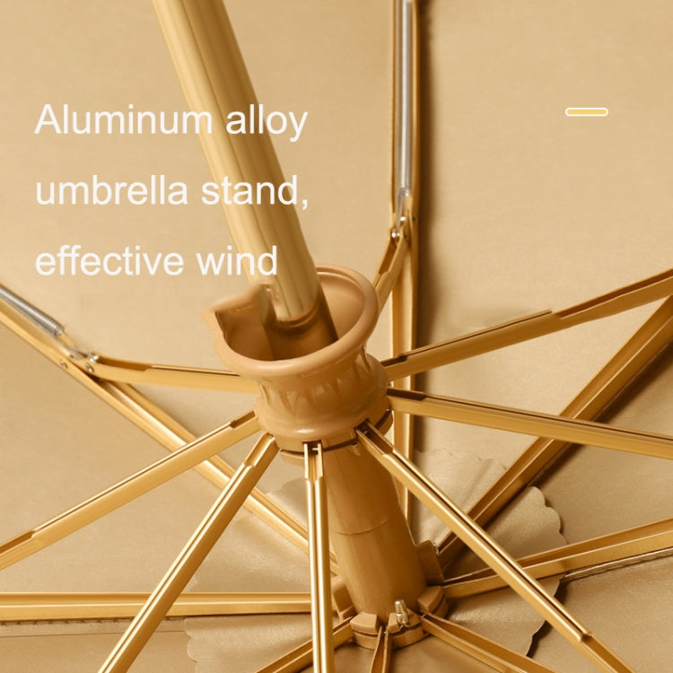 Small Fresh Automatic Umbrella Gold Glue Fabric Tri-fold Parasol(Flowers)