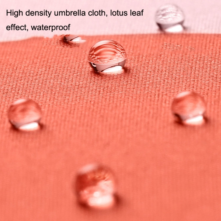 Small Fresh Automatic Umbrella Gold Glue Fabric Tri-fold Parasol(Dandelion)