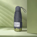 LY-0621 Five-Fold Six-bone Umbrella Simple Black Glue Sunscreen Umbrella(Matcha Green)