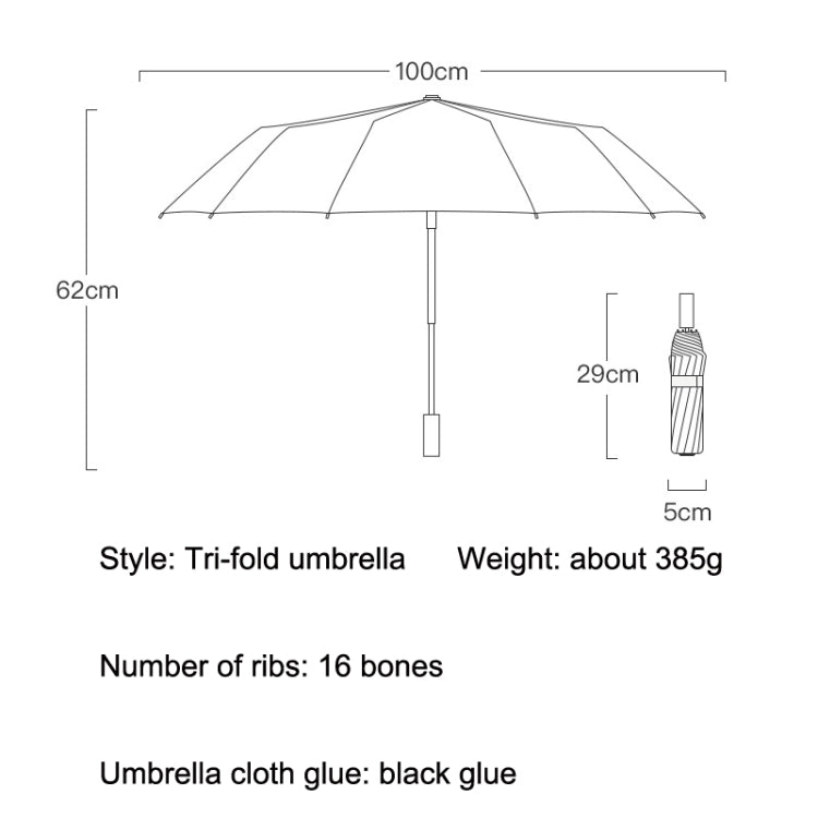 Retro Tri-Fold Wooden Handle 16-Bone Folding Sunscreen Parasol(Jiangnan Yi)