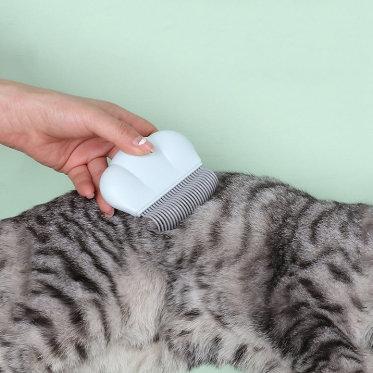 Pet Hair Removal Shell Comb Cat Tickling Massage Comb(White)