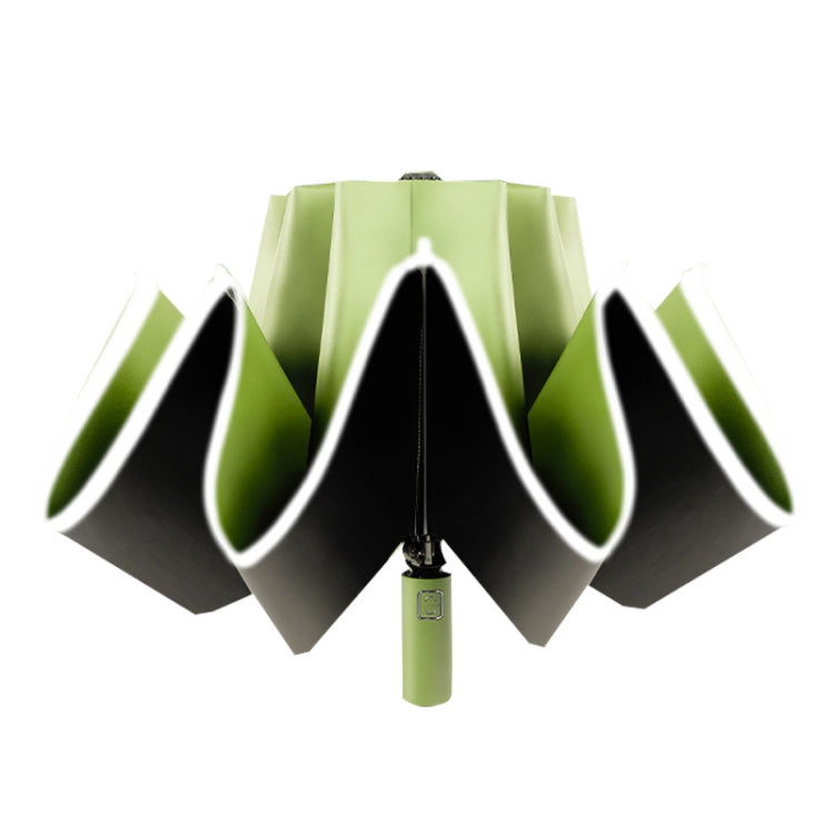 YL020 Folding Sun Umbrella Black Glue Sunscreen Anti-ultraviolet Car Special Reverse Umbrella(Mustard Green)